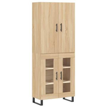 Elegant Highboard Sonoma Oak | 69.5x34x180 cm | Durable Design