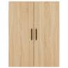 Elegant Highboard Sonoma Oak | 69.5x34x180 cm | Durable Design