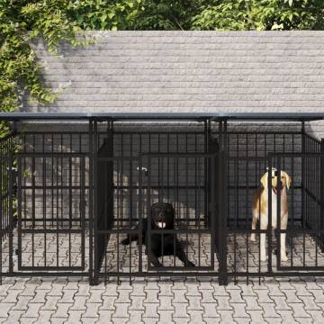 Outdoor Dog Kennel with Roof - Secure & Spacious 9.38 m²