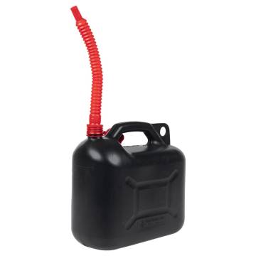 Fuel Can with Flexible Spout - 3 pcs Black 10L Plastic