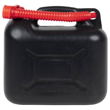 Fuel Can with Flexible Spout - 3 pcs Black 10L Plastic