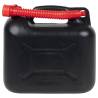 Fuel Can with Flexible Spout - 3 pcs Black 10L Plastic