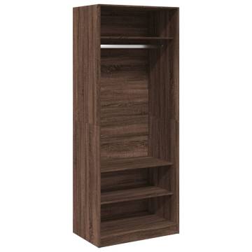 Brown Oak Wardrobe 80x50x200 cm - Durable & Stylish