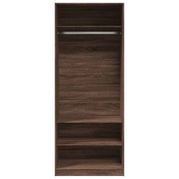 Brown Oak Wardrobe 80x50x200 cm - Durable & Stylish