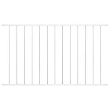 Fence Panel Powder-coated Steel 1.7x0.75 m White | HipoMarket