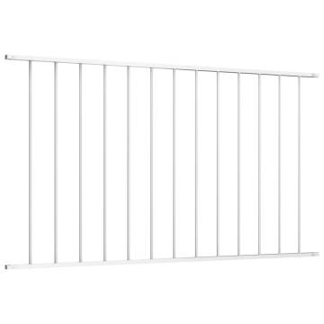 Fence Panel Powder-coated Steel 1.7x0.75 m White | HipoMarket