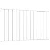 Fence Panel Powder-coated Steel 1.7x0.75 m White | HipoMarket