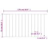 Fence Panel Powder-coated Steel 1.7x0.75 m White | HipoMarket