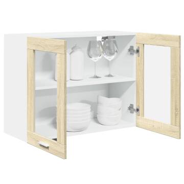 Hanging Glass Cabinet Sonoma Oak - Stylish Storage Solution