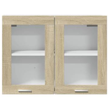 Hanging Glass Cabinet Sonoma Oak - Stylish Storage Solution