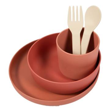 Bo Jungle 5 Piece Baby Tableware Set - CPLA Terracotta