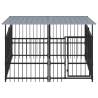  Outdoor Dog Kennel with Roof Steel 3.75 m² Size 200 x 198 x 128 cm Quantity in Package 1 