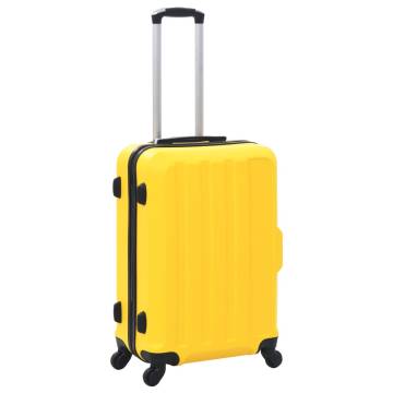 Durable Yellow Hardcase Trolley Set - 3 Pcs | HipoMarket UK