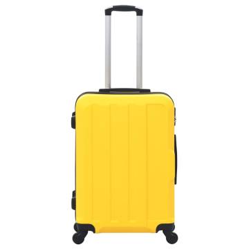 Durable Yellow Hardcase Trolley Set - 3 Pcs | HipoMarket UK