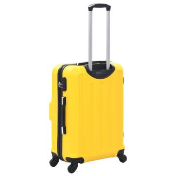 Durable Yellow Hardcase Trolley Set - 3 Pcs | HipoMarket UK