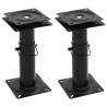  2 pcs Boat Seat Pedestals with 360° Seat Swivel Adjustable Steel Size 18 x 18 x 28-45.5 cm Quantity in Package 2 