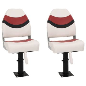 Adjustable 360° Boat Seats with Pedestal - 2 pcs | HipoMarket UK