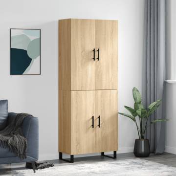 Highboard Sonoma Oak - Stylish Storage Cabinet | Hipo Market