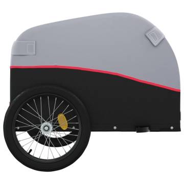 Bike Trailer Black and Red - 45 kg Iron | Hipo Market