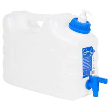 Durable 12L Water Container with Tap & Soap Dispenser