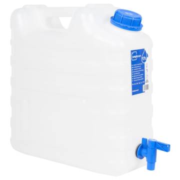 17L Transparent Water Container with Tap - Durable & Portable