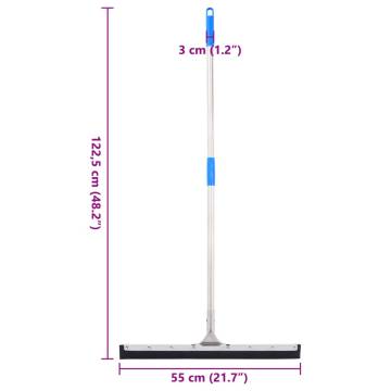 Durable Floor Squeegee 55x122.5 cm | Steel & Rubber Tool