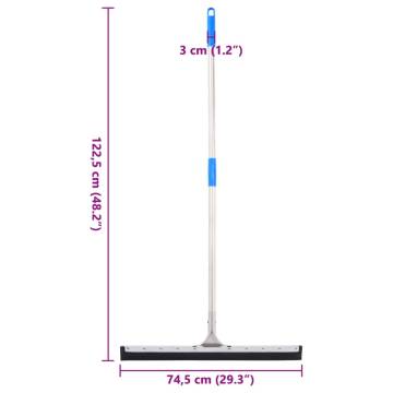 Durable Floor Squeegee 74.5x122.5 cm - Steel & Rubber