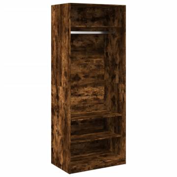 Smoked Oak Wardrobe 80x50x200 cm | Stylish & Compact Storage