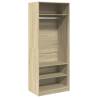 Stylish Sonoma Oak Wardrobe - 80x50x200 cm Engineered Wood