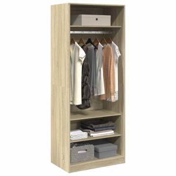 Stylish Sonoma Oak Wardrobe - 80x50x200 cm Engineered Wood