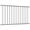 Fence Panel Powder-coated Steel 1.7x1.25 m Anthracite | HiPoMarket