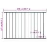 Fence Panel Powder-coated Steel 1.7x1.25 m Anthracite | HiPoMarket