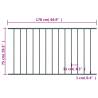 Fence Panel Powder-coated Steel 1.7x0.75 m Anthracite - HipoMarket