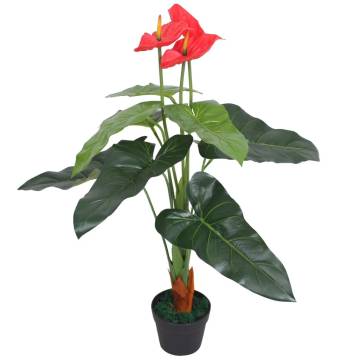 Buy Artificial Anthurium Plant 90 cm - Red & Yellow | HipoMarket