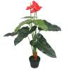  Artificial Anthurium Plant with Pot 90 cm Red and Yellow Colour red Quantity in Package 1 Type anthurium/90 cm 