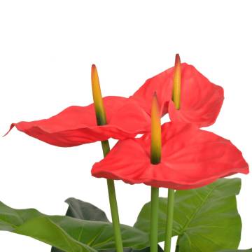 Buy Artificial Anthurium Plant 90 cm - Red & Yellow | HipoMarket