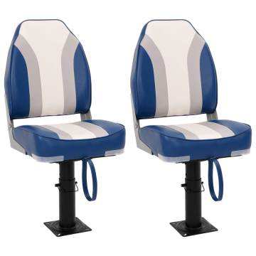 4 Piece Foldable Boat Seat Set - High Backrest Comfort