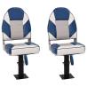 4 Piece Foldable Boat Seat Set with High Backrest