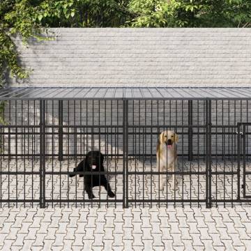 Outdoor Dog Kennel with Roof - Safe & Secure 13.14 m²