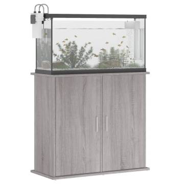 Aquarium Stand Grey Sonoma 81x36x73 cm - Durable & Stylish