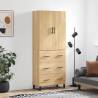  Highboard Sonoma Oak 69.5x34x180 cm Engineered Wood Colour sonoma oak Quantity in Package 1 Model 3 drawers 