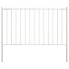 White Powder-coated Steel Fence Panel with Posts - 1.7x0.75 m