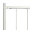 White Powder-coated Steel Fence Panel with Posts - 1.7x0.75 m