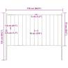 White Powder-coated Steel Fence Panel with Posts - 1.7x0.75 m