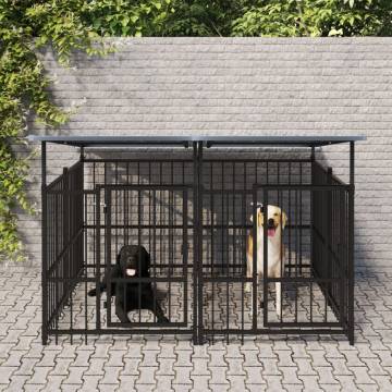 Outdoor Dog Kennel with Roof - 3.75 m² Safety & Comfort