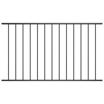 Fence Panel Powder-coated Steel 1.7x1.25 m Black | HipoMarket