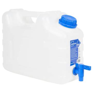 12L Transparent Water Container with Tap - Durable & Portable