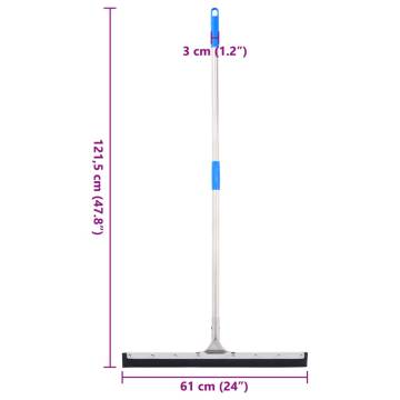 Durable Floor Squeegee 61x121.5 cm - Steel & Rubber | HipoMarket