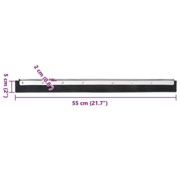 Durable Floor Squeegee Head 55x2x5 cm - Steel & Rubber