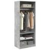 Wardrobe Concrete Grey 80x50x200 cm - Stylish & Durable Design